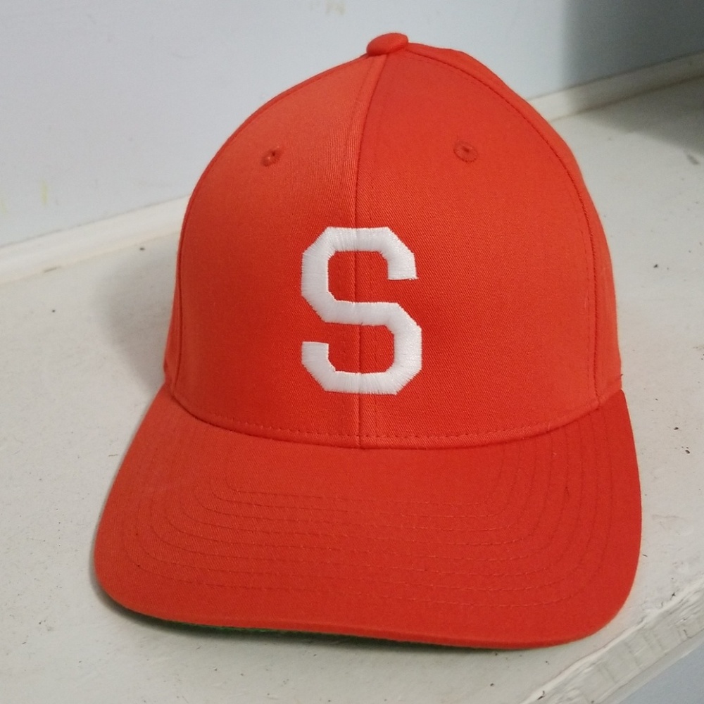 Orange baseball cap